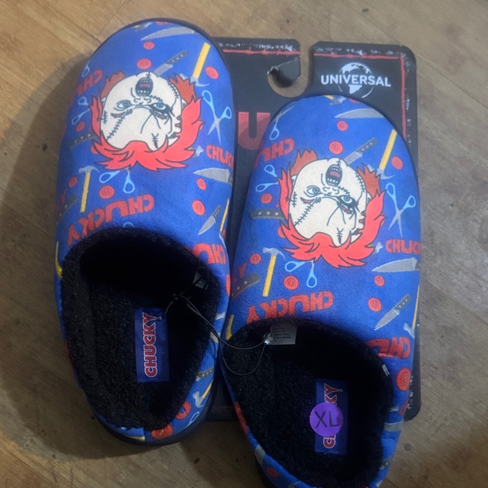 “Chucky” Blue Slippers